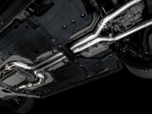 Cadillac CT4-V Blackwing Performance Exhaust - AWE Tuning - SwitchPath, Cat Back - Chrome Silver - `21-`27